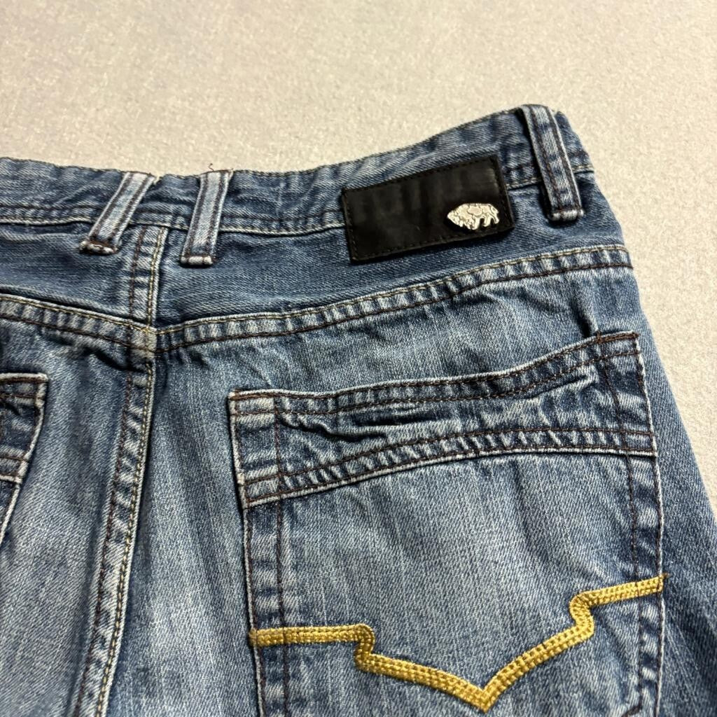Buffalo David Bitton Driven Jeans Boys Size 16 Straight Leg Blue Denim