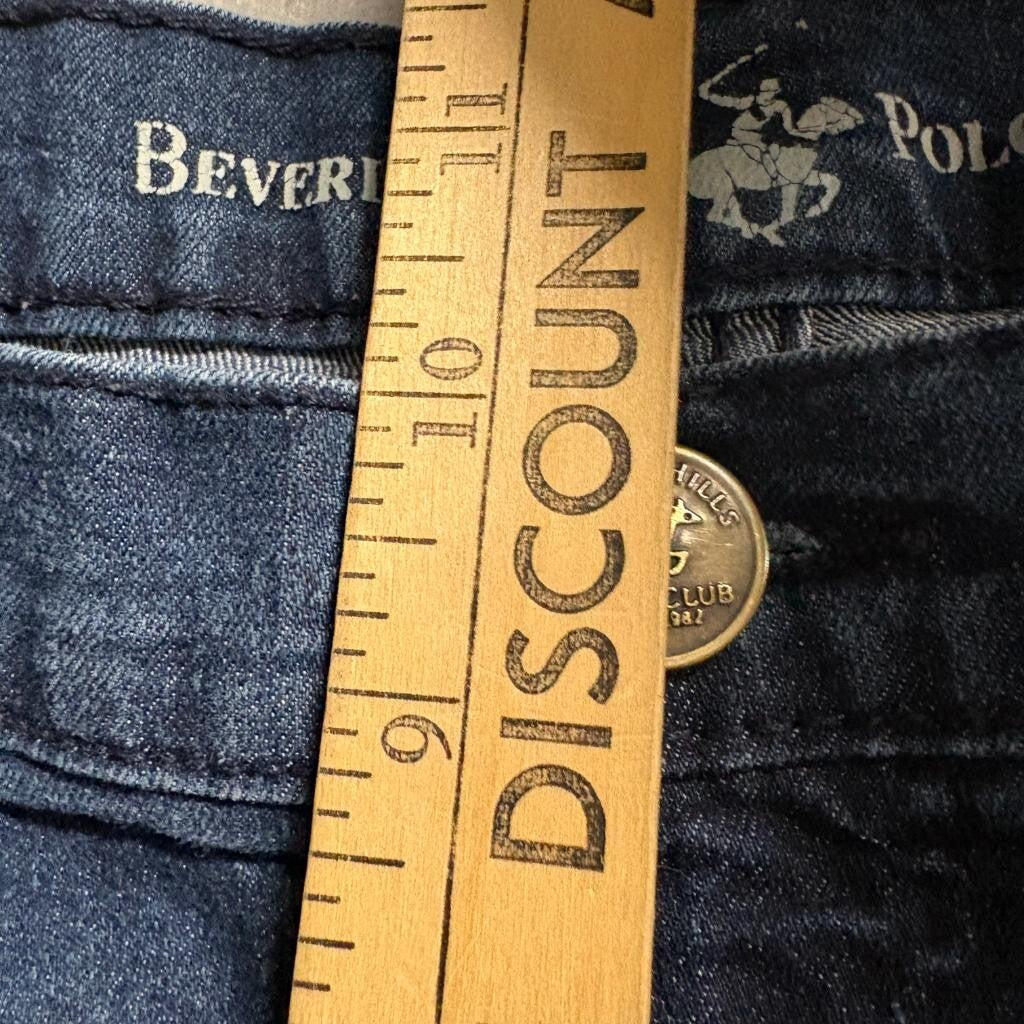 Beverly Hills Polo Club Jeans Mens 34x30 Blue Denim Stretch Straight Leg