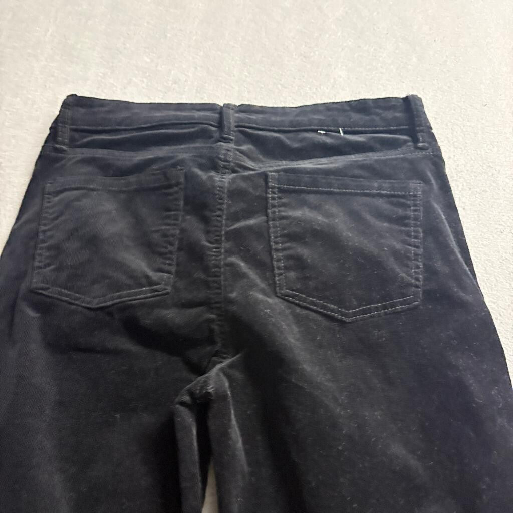Buffalo David Bitton Nyla Corduroy Pants Womens 6/28 Black Straight Leg Stretch