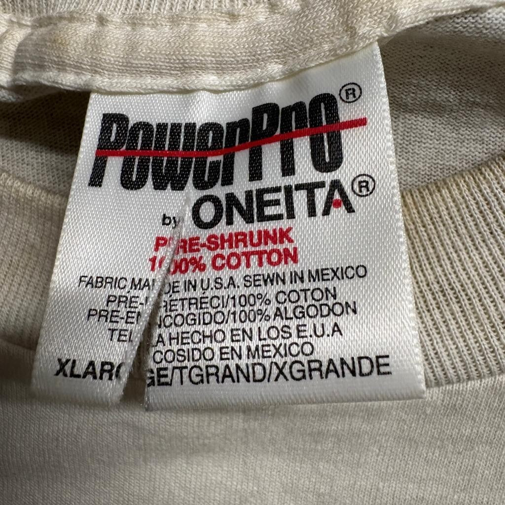 Vintage 90s Nike Graphic T-Shirt Mens XL White Green Swoosh Oneita Power-Pro