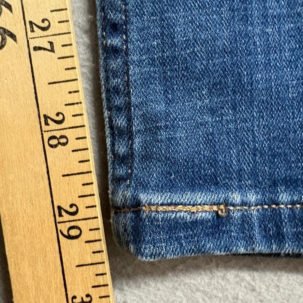 Levis 535 Super Skinny Jeans Womens 28 Distressed Ripped Knee Medium Wash Denim