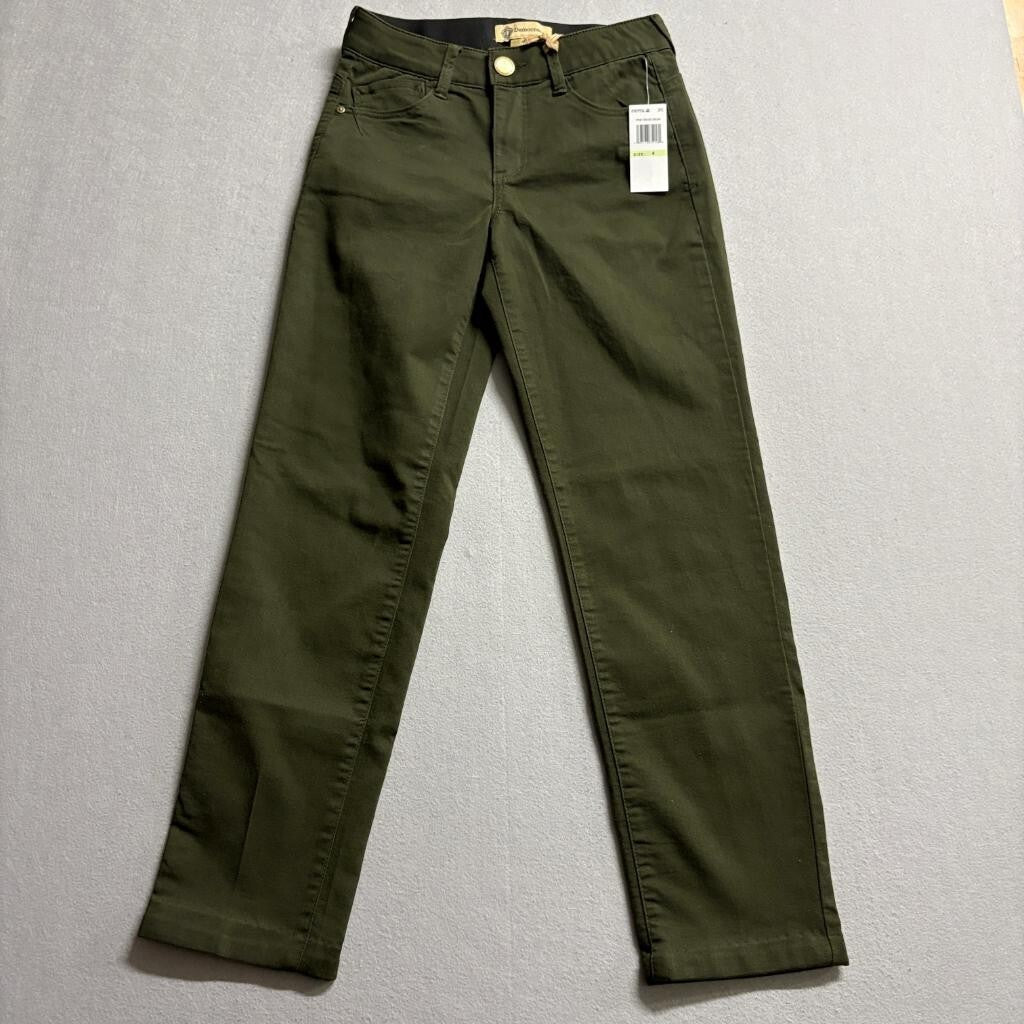 Democracy Ab Technology Straight Leg Pants Womens 4 Olive Green Slimming Mold
