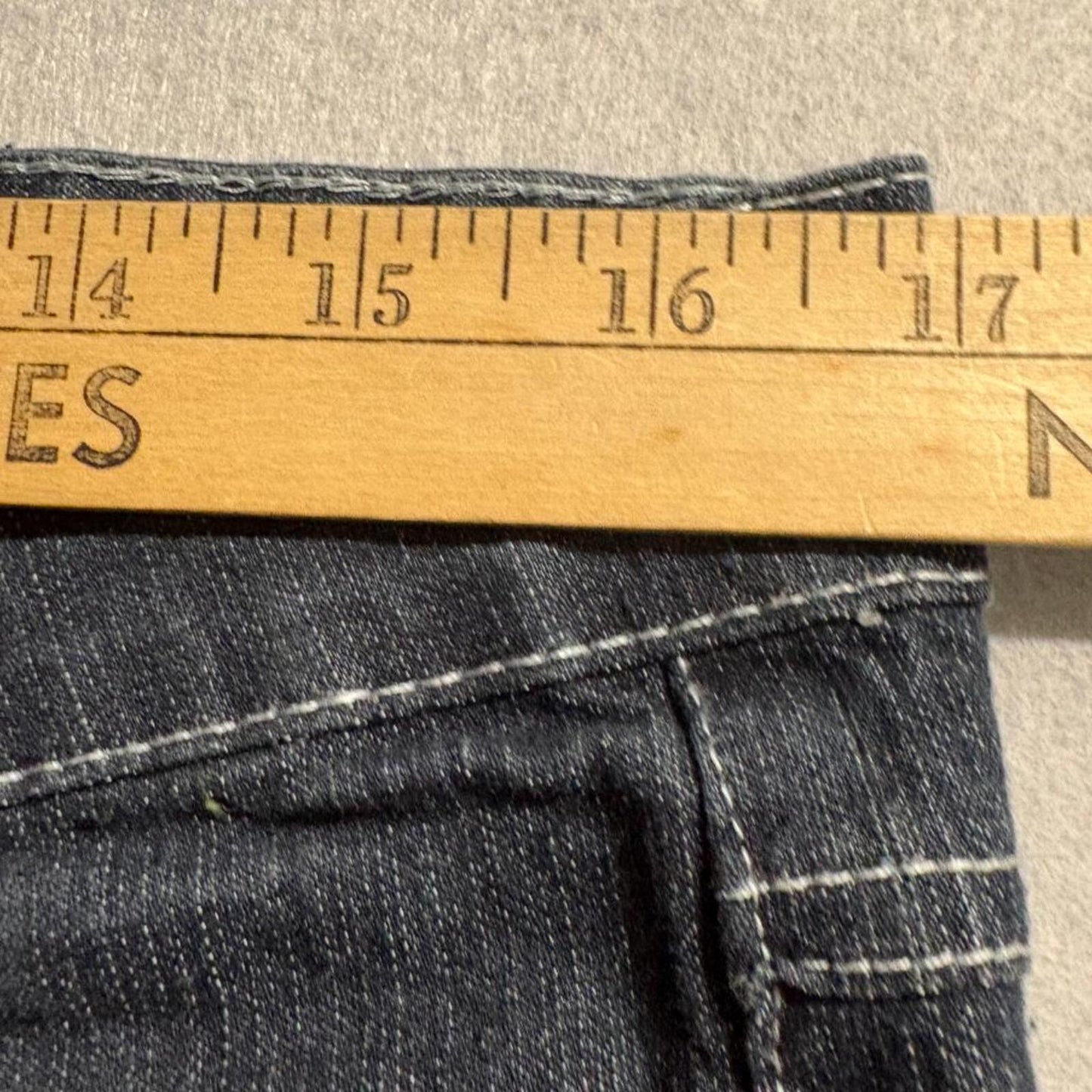 Hydrant Denim Jeans Womens 14 Dark Wash Embroidered Rhinestone Pockets Stretch