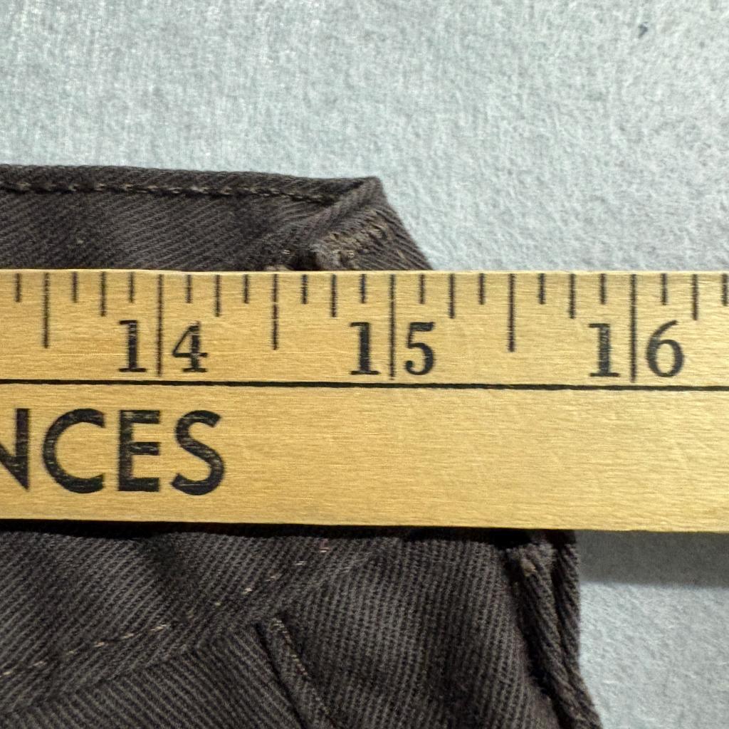 Dickies Slim Fit Pants Mens 28x32 Brown Workwear Chino Flat Front Polyester