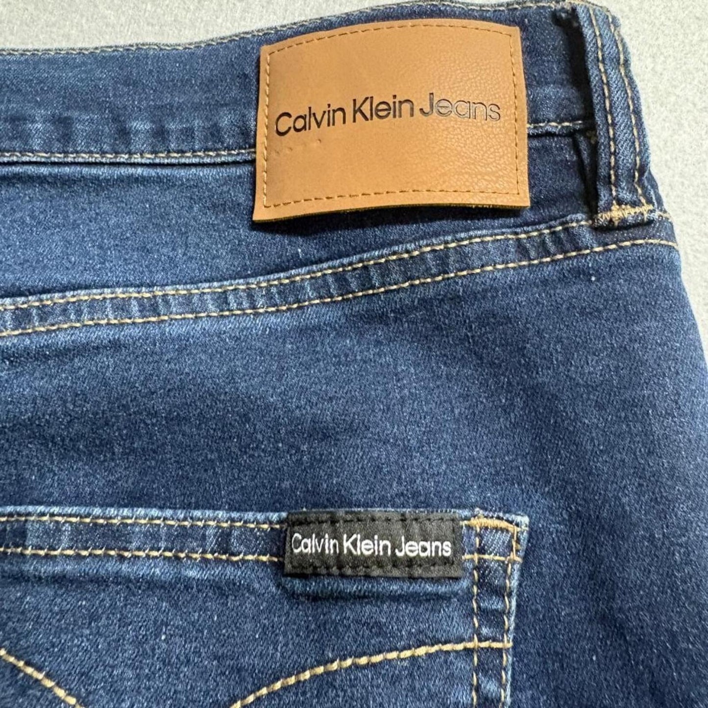 Calvin Klein Jeans Womens 16/33 Blue Denim Repreve Stretch Bootcut Jeans