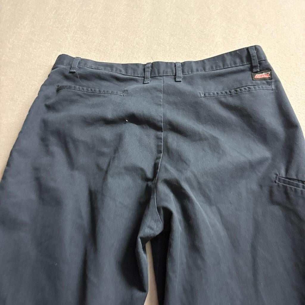 Genuine Dickies Mens Pants 36x32 Navy Blue Flat Front Workwear Chino