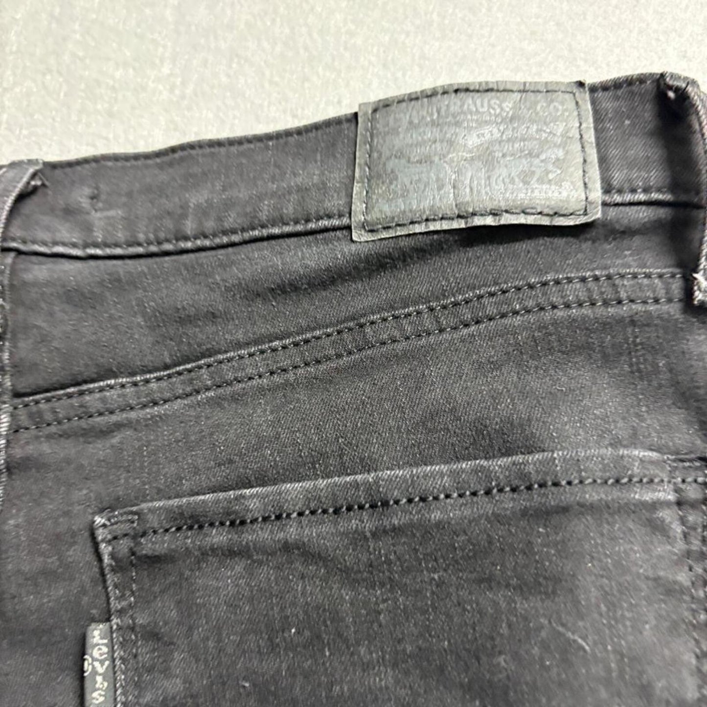Levi's 720 High Rise Super Skinny Jeans Womens 29x30 Black Denim Stretch