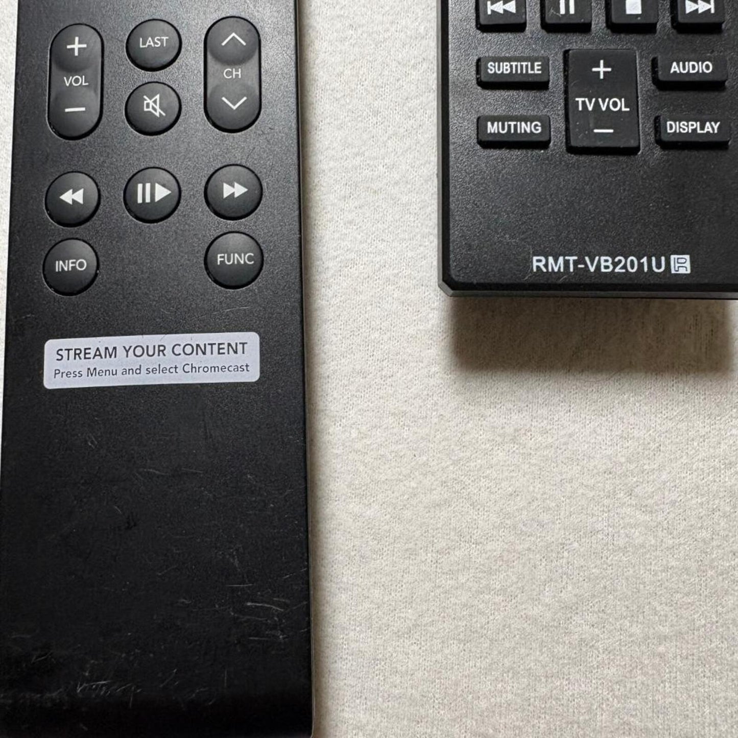 Sony RMT-VB201U Blu-ray Remote Control and Funtai 781A TV Remote Bundle