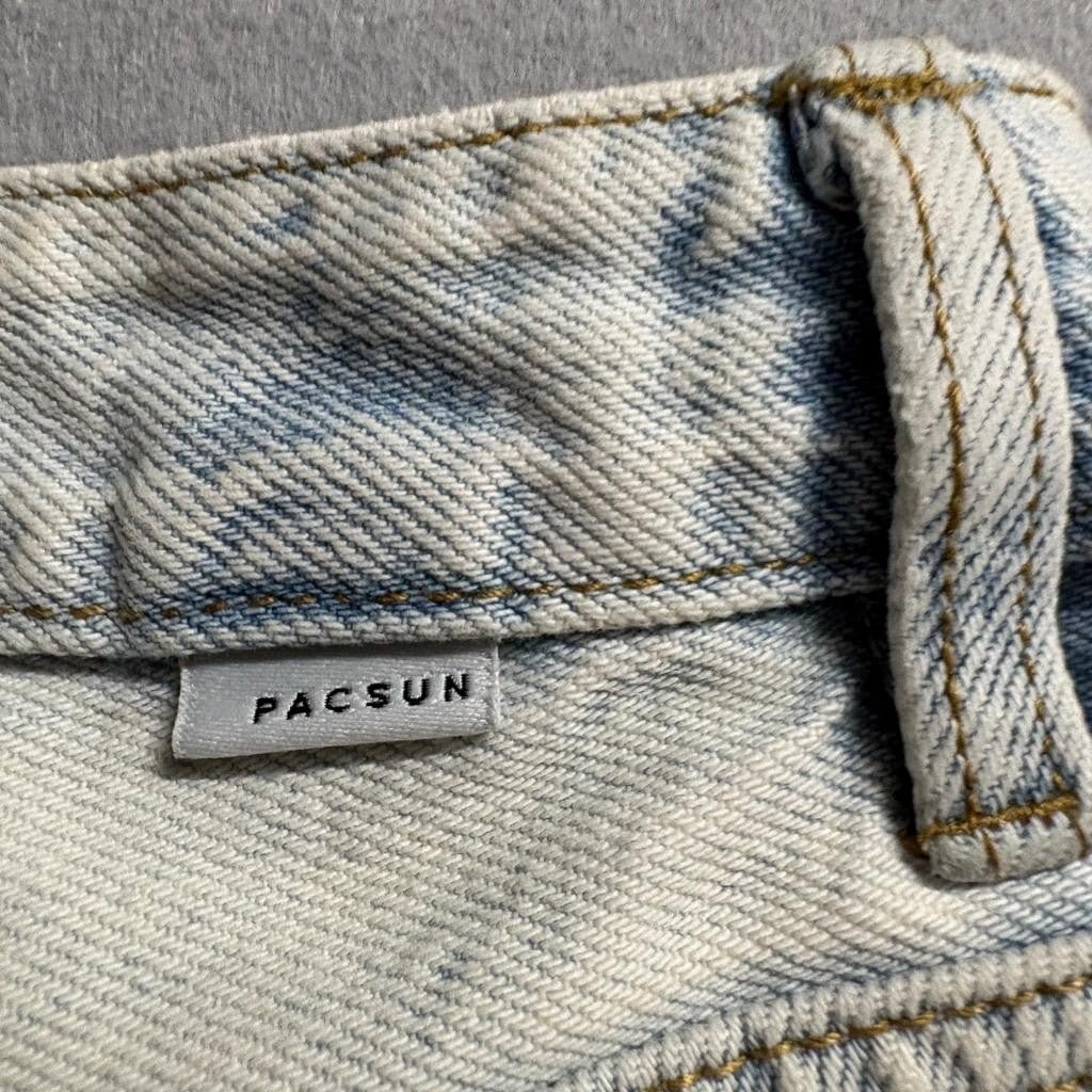 PacSun 90s Boyfriend Jeans Womens Size 22 Light Wash Raw Hem 100% Cotton