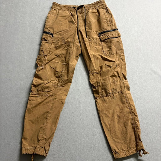 Aeropostale Active Utility Pants Mens XS Brown Cargo Jogger Drawstring Cotton