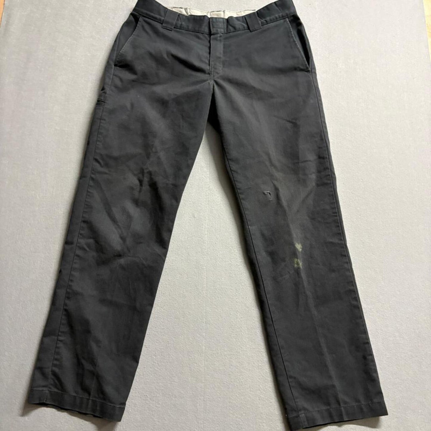 Dickies Flex Slim Taper Pants Mens 34x30 Black Chino Workwear Utility