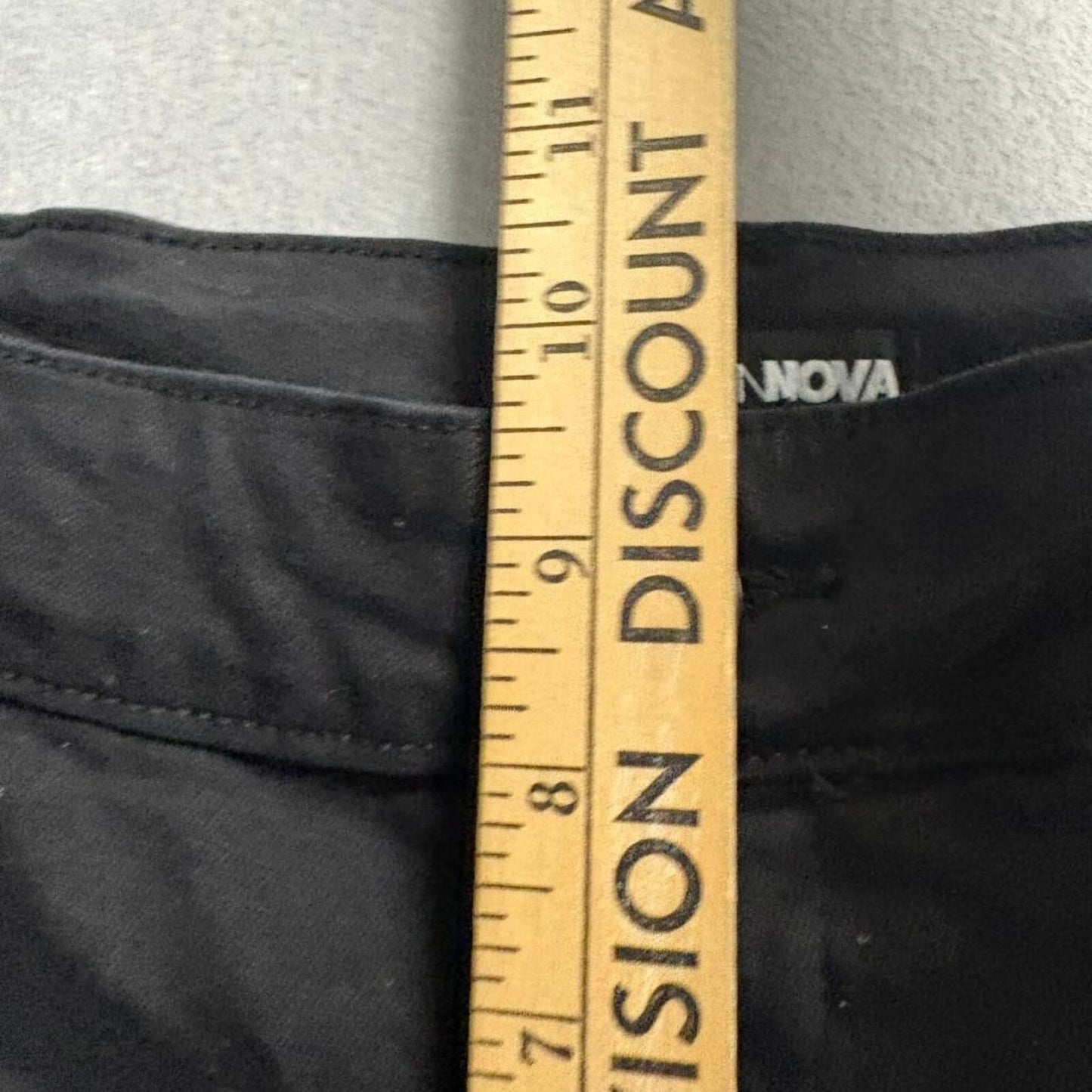 Fashion Nova Mens Cargo Jogger Pants Large Black Ankle Zip Stretch Cotton Blend