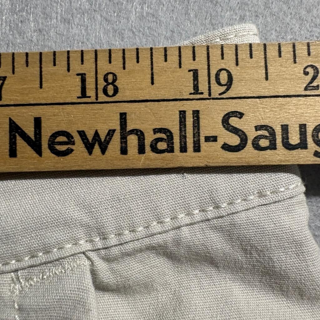 Gloria Vanderbilt Women's Size 16 Beige Khaki Cargo Crop Pants Cotton Blend