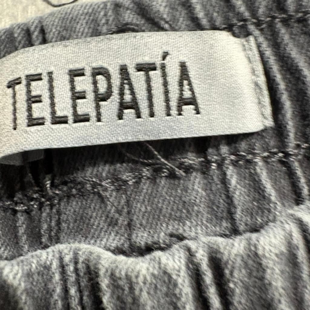 Telepatia Cargo Jogger Pants Womens 17/33 Gray Acid Wash Elastic Waist Stretch