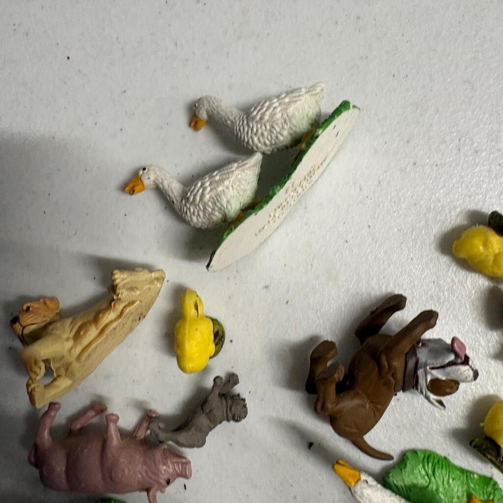 Bullyland Germany Vintage Farm Animal Figurines Lot Handpainted Plastic Toys