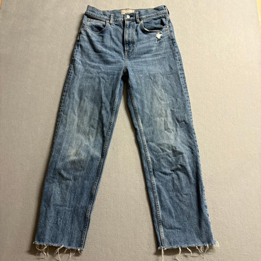 Everlane The Way High Jean Womens Size 2 Regular Blue Organic Cotton Denim