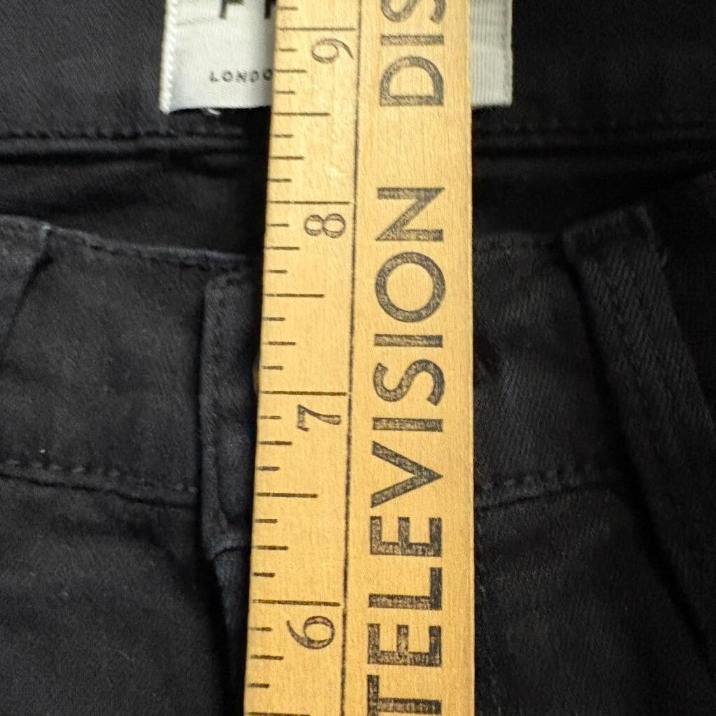 Frame Denim Le Skinny de Jeanne Jeans Womens 24 Black Film Noir Stretch Slim