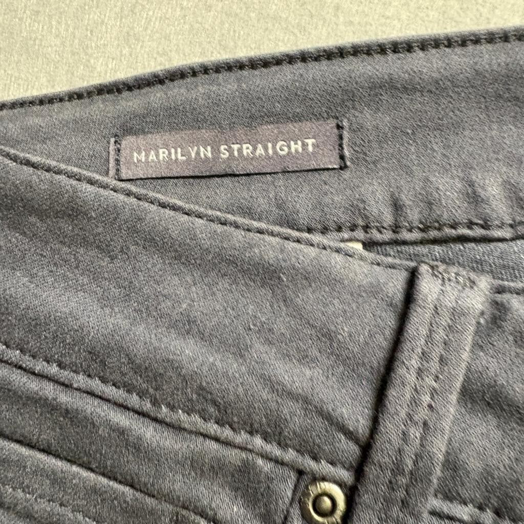 NYDJ Marilyn Straight Jeans Womens Size 4 Gray Cotton Blend Denim Stretch Pants