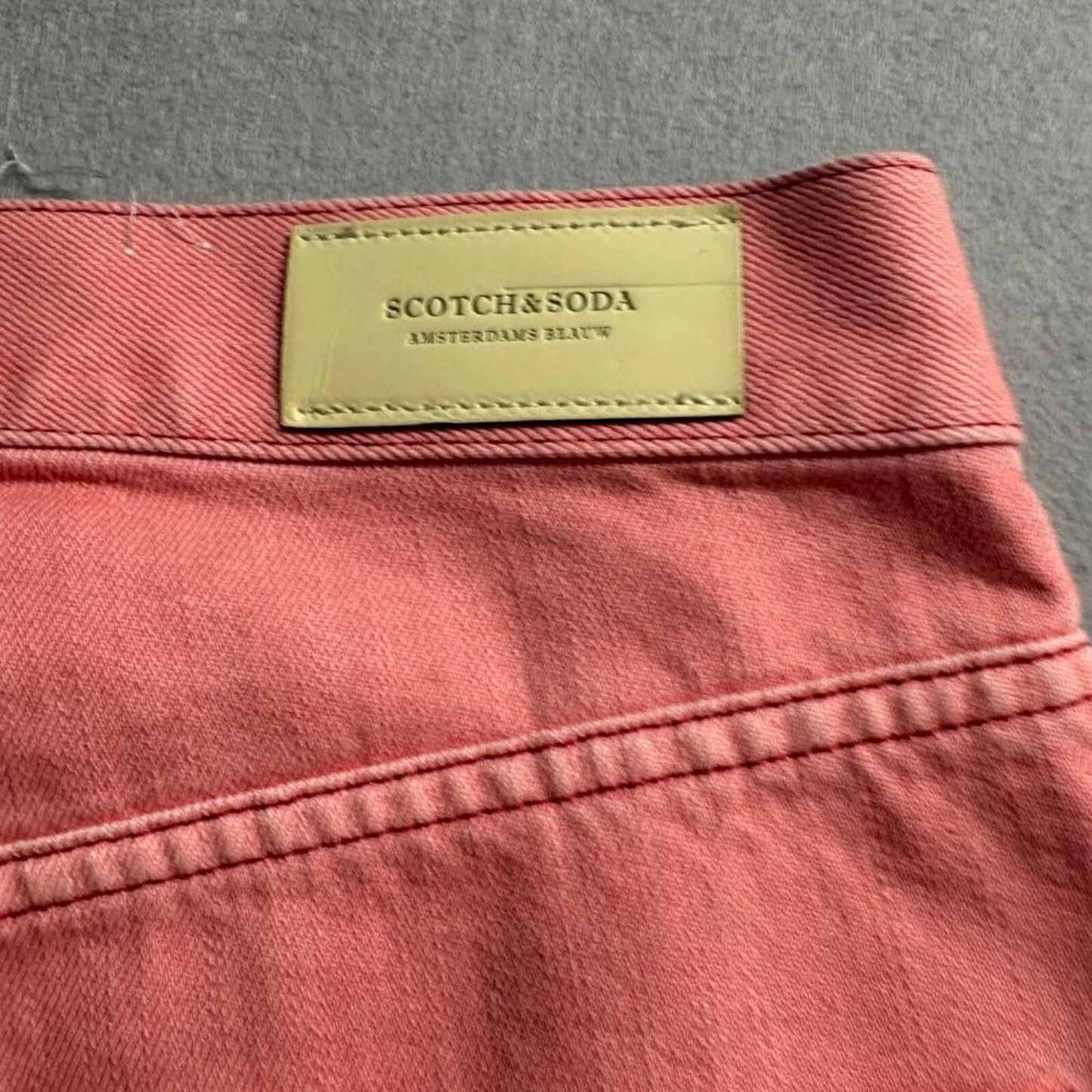 Scotch & Soda Amsterdams Blauw Pink Jeans Womens 26/32 Straight Leg Cotton Denim