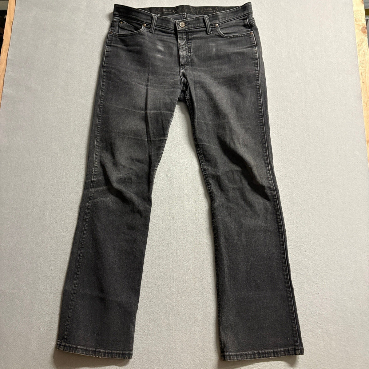 Wrangler Q-Baby Ultimate Riding Jeans Womens 15/16 x 34 Black Stretch Bootcut