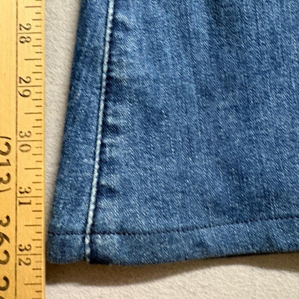 Shein Women High Rise Extreme Flare Bell Bottom Jeans Blue Denim Size S 26x31