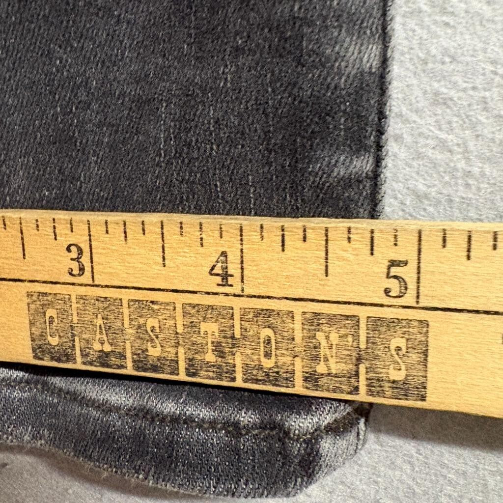 Edwin Pixie 9 Inch Mid Rise Skinny Jeans Womens Size 26 Gray Stretch Denim