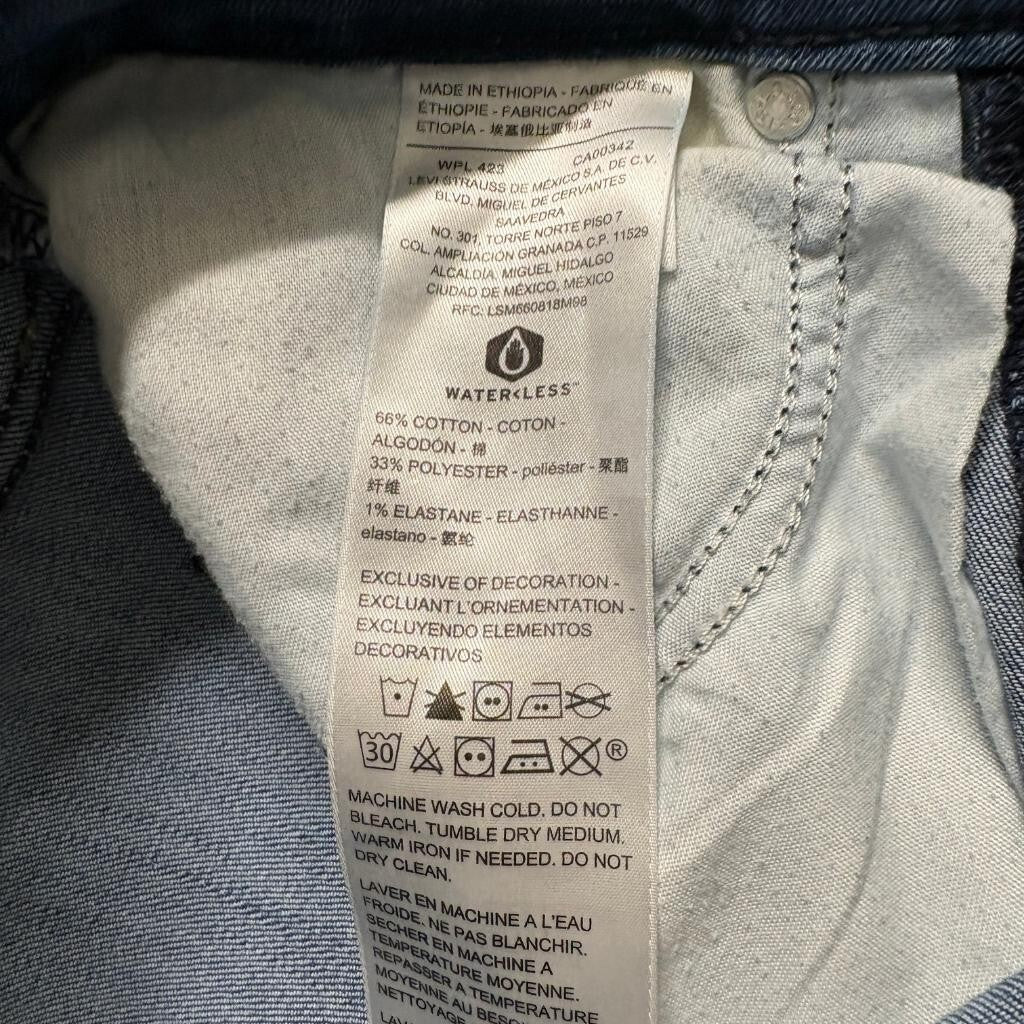 Signature by Levi Strauss Co Womens Mid Rise Capri Jeans Size 6 Blue Denim