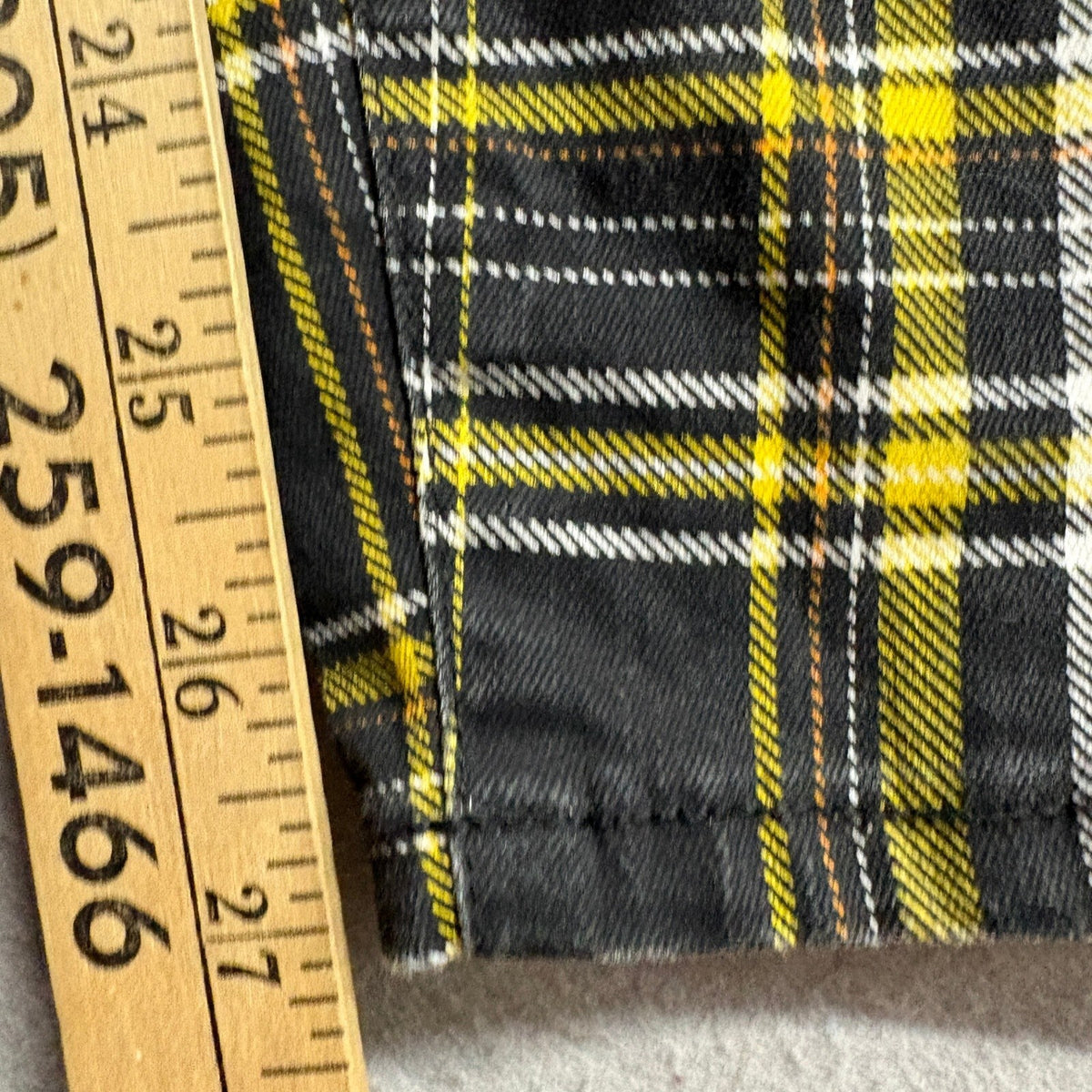 Wild Fable Plaid Skinny Pants Womens Size 4 Black Yellow Tartan Check Stretch
