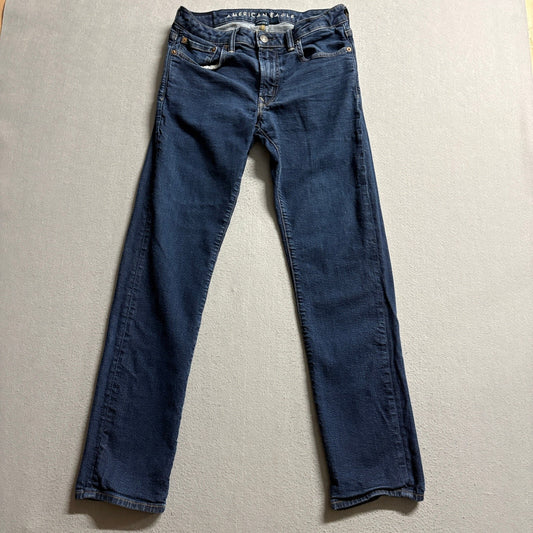 American Eagle Airflex+ Slim Straight Jeans Mens 31x32 Dark Wash Stretch Denim