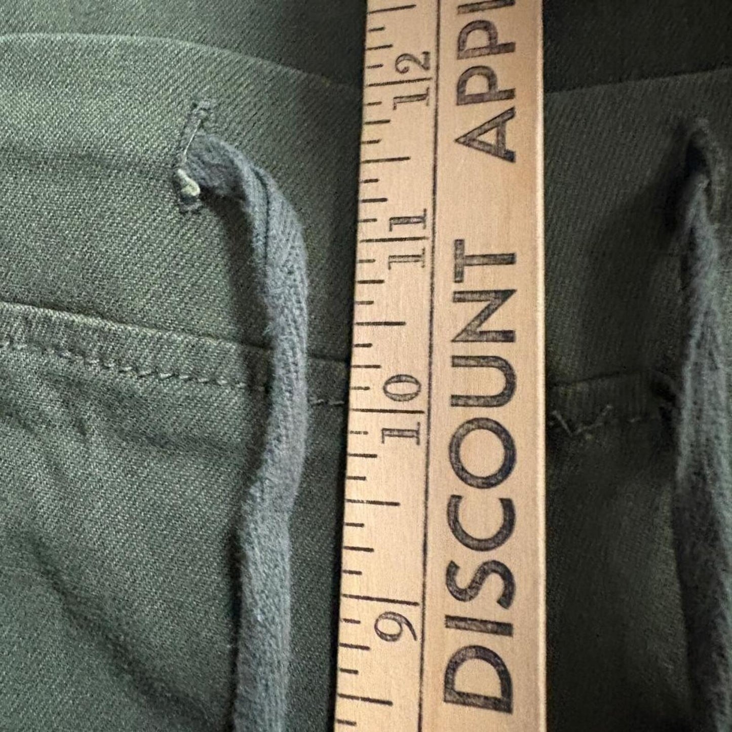 Guzman Women Plus Size 2XL Olive Green Distressed Skinny Pants Drawstring