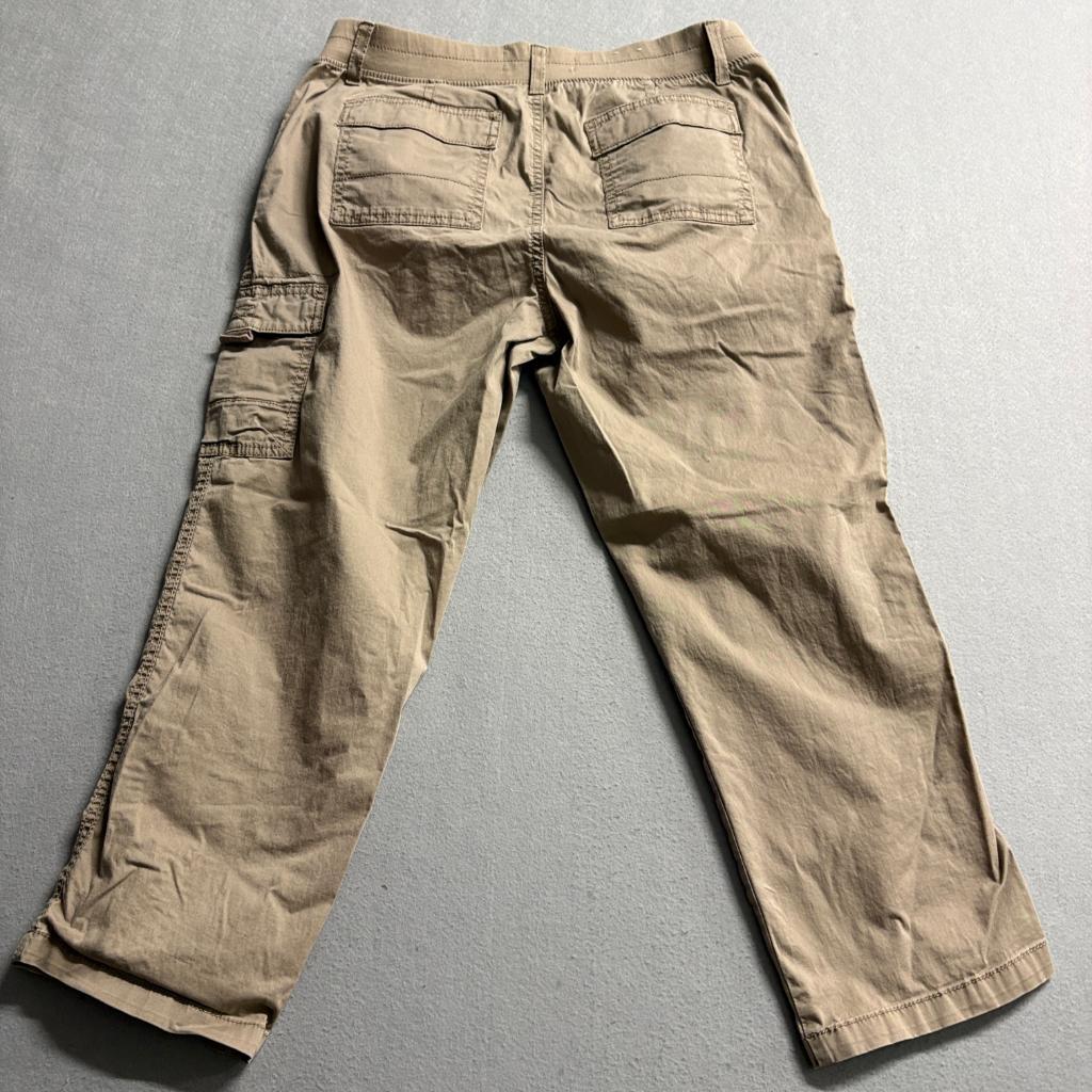 Sonoma Life Style Womens Capri Pants Size 10 Brown Cotton Blend Mid Rise Cargo