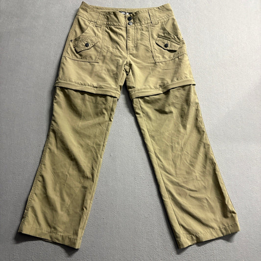 Rugged Exposure convertible Cargo Pants Womens 6 Green Hiking Outdoor Zip Off