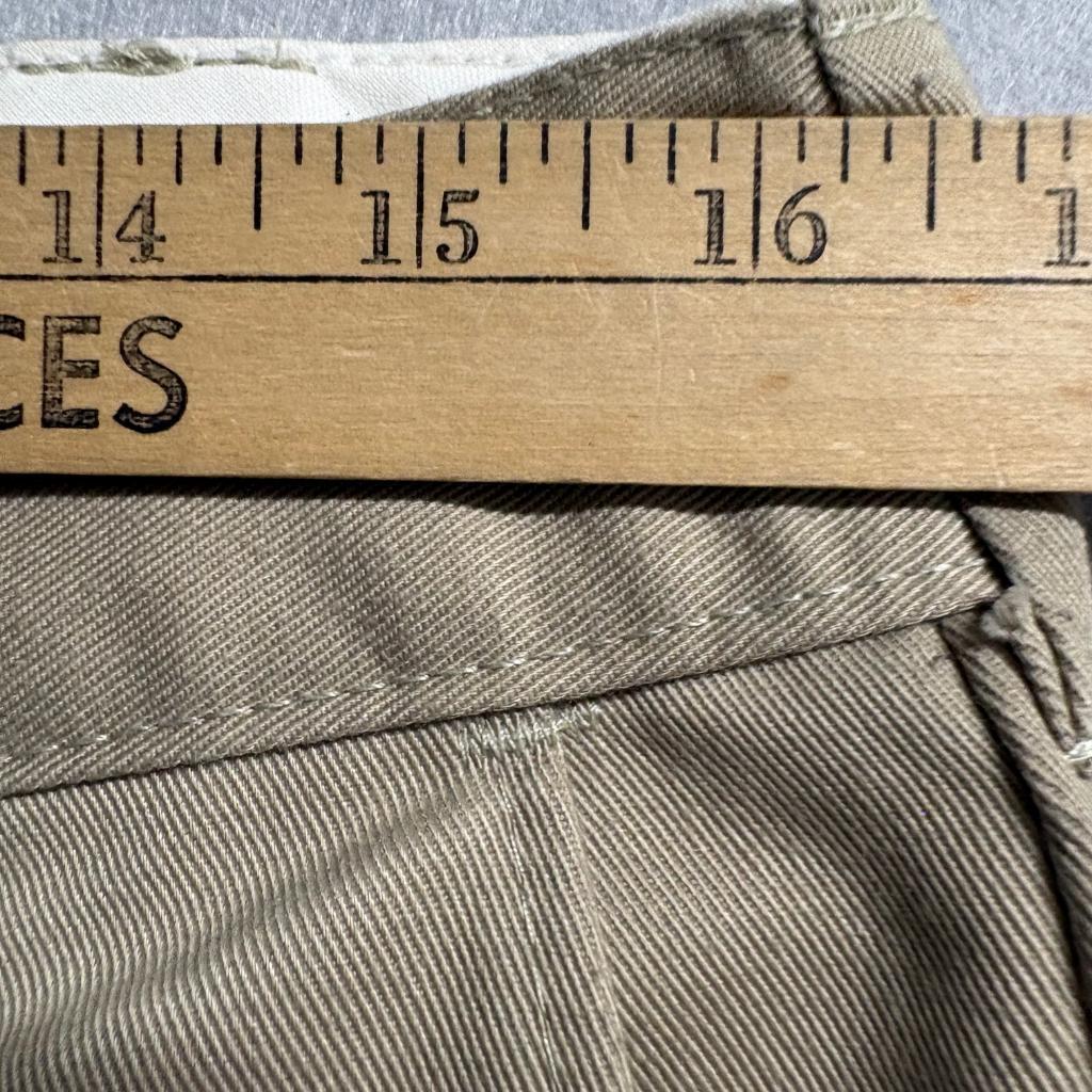 Dickies Slim Taper Chino Pants Mens 33x32 Khaki Beige Workwear WP830DS