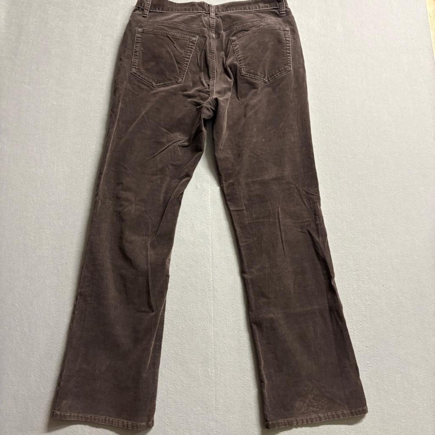 Calvin Klein Jeans Corduroy Pants Womens 10 Brown Straight Leg Stretch Mid Rise