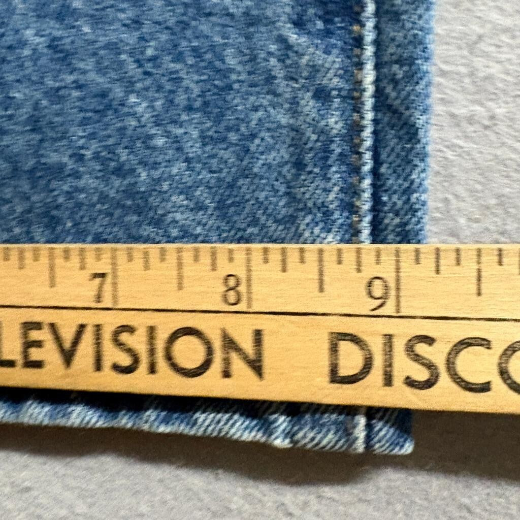 Edikted Distressed Straight Leg Jeans Womens XL Blue Denim High Rise Ripped