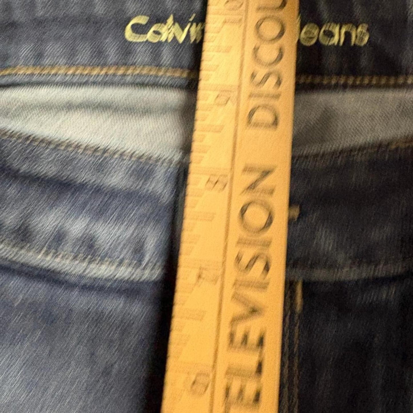 Calvin Klein Jeans Womens W30 L30 Straight Leg Blue Denim Stretch Pants