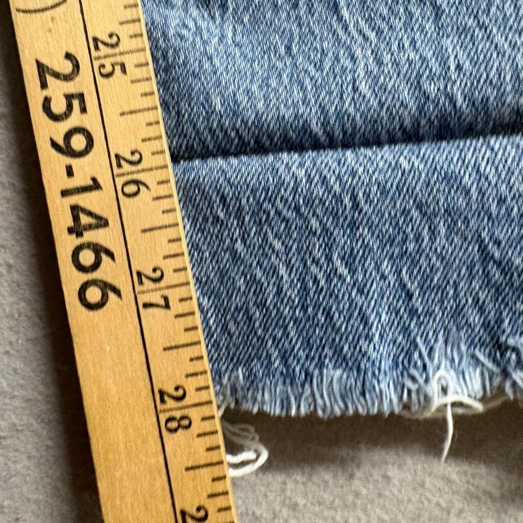 Levi's 501 S Skinny Jeans Mens 29x30 Distressed Raw Hem Light Wash Denim