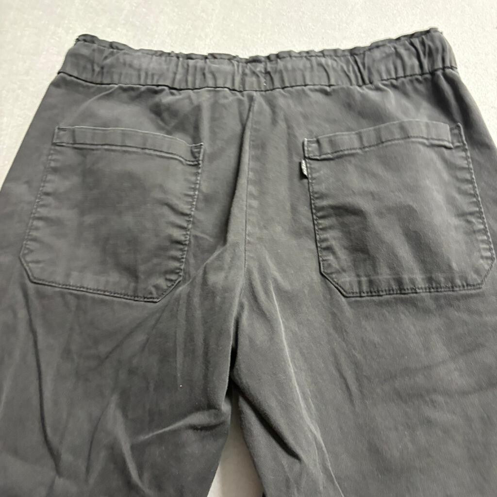 Levi's Women's Jogger Pants Size L Black Drawstring Elastic Waist Cotton Blend