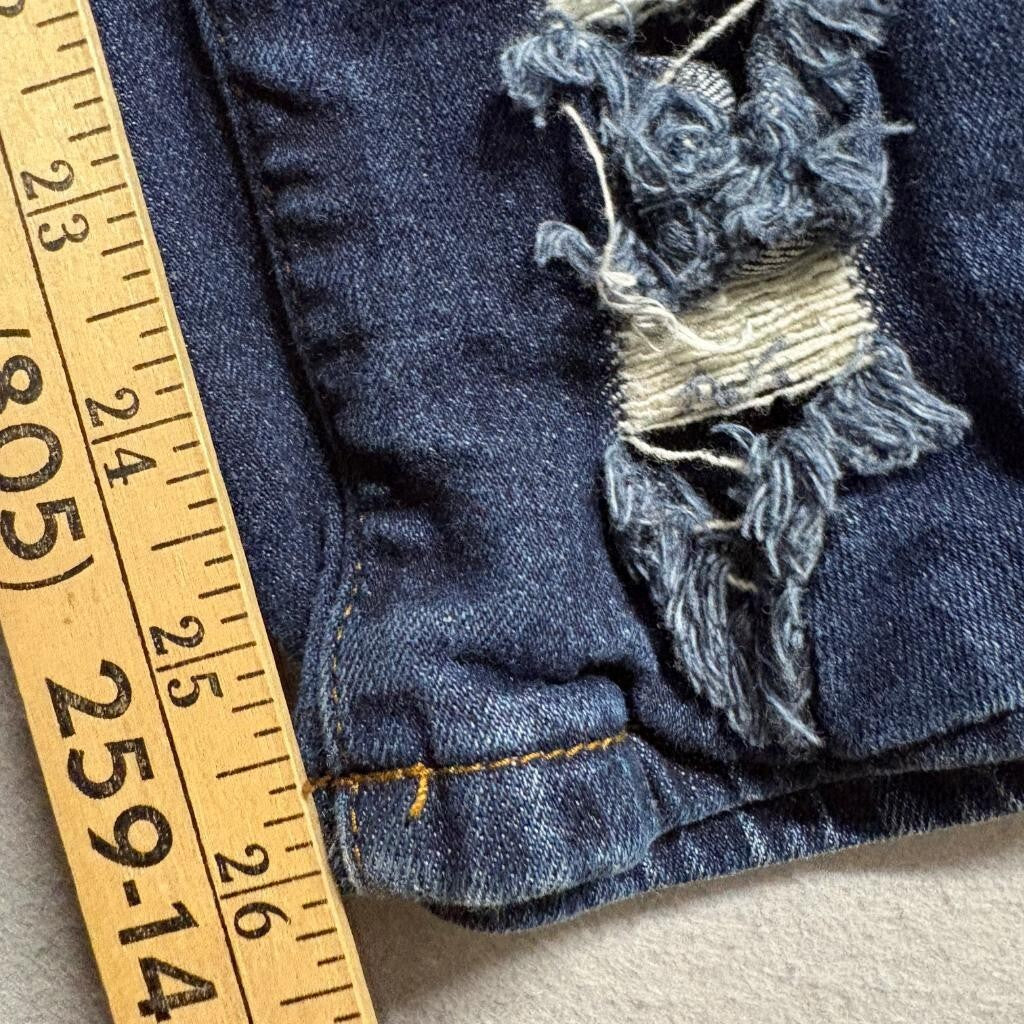 VIP Jeans Womens Size 17 18 Distressed Ripped Skinny Denim Blue Stretch Plus