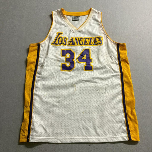 Shaquille O'Neal Los Angeles Lakers Jersey Mens L White Mesh #34 ACMI