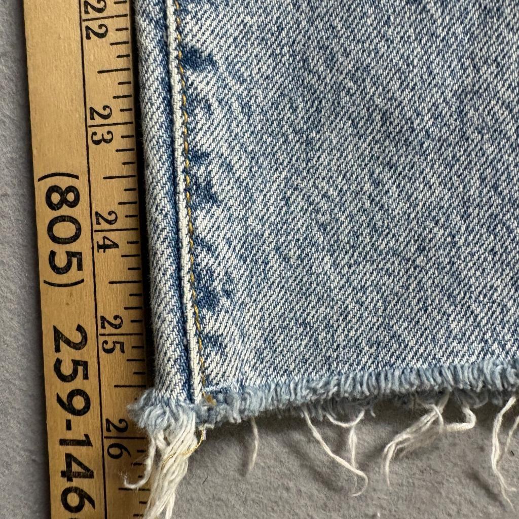 PacSun Womens High Rise Straight Leg Jeans Blue Acid Wash Raw Hem Size 27