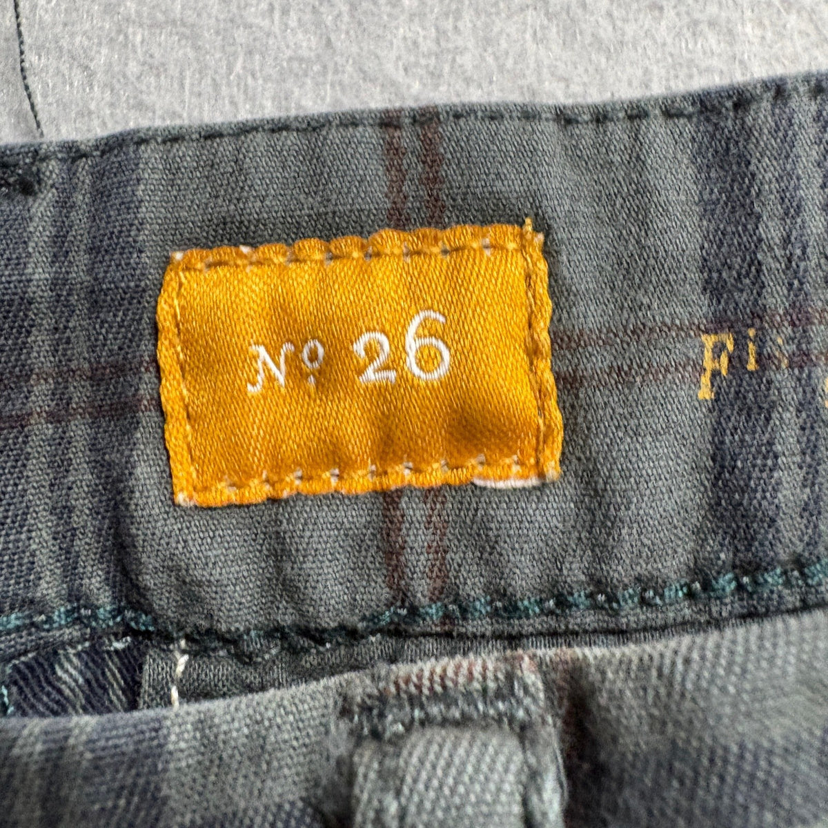 Pilcro and the Letterpress Plaid Pants Size 26 Gray Cotton Stretch Chino Cords
