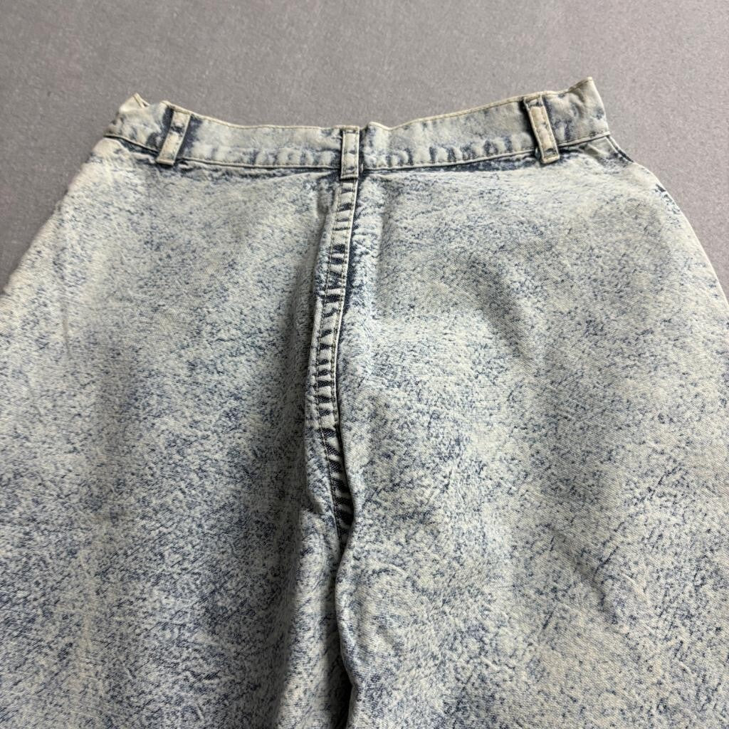 Vintage Gitano Acid Wash Jeans Womens 6 Short High Rise Pleated Tapered Mom 80s