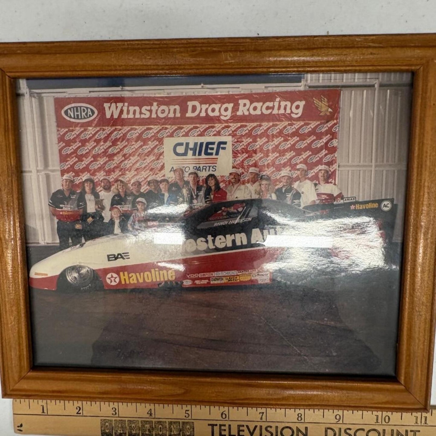 Randy Anderson Western Auto Havoline NHRA Winston Drag Racing Framed Photo