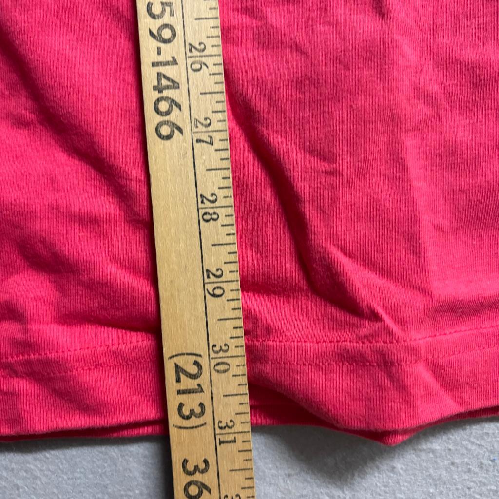 Vintage IOU T-Shirt Mens Large Pink Fashion Network Raglan Single Stitch 1991