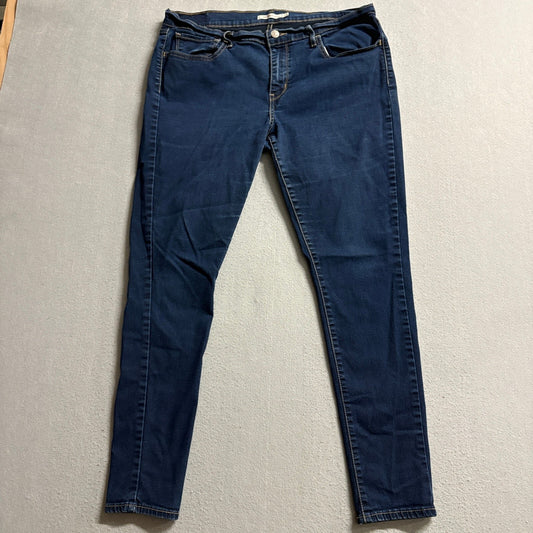 Levi's 710 Super Skinny Jeans Women Size 33 W33 L30 Dark Wash Blue Denim Stretch
