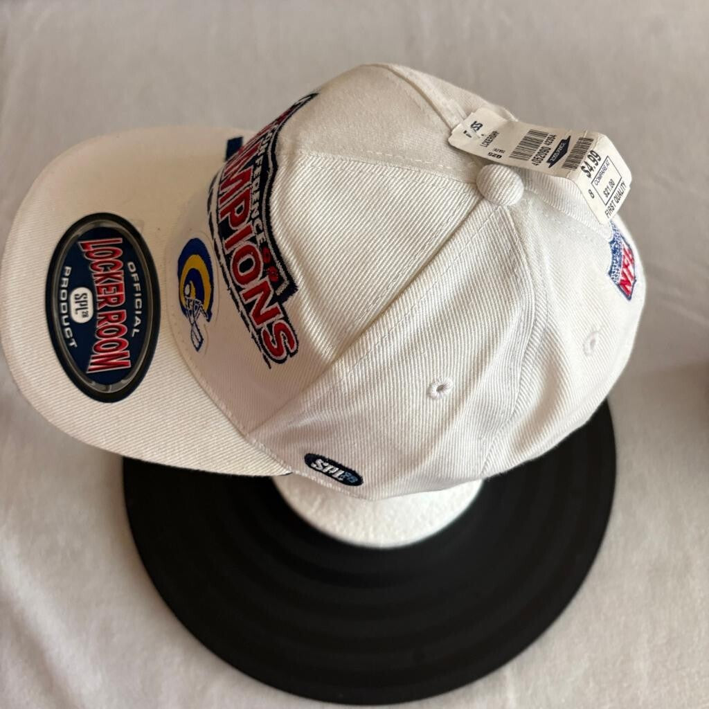 Vintage St Louis Rams 1999 NFC Champions Hat SPL28 Locker Room Snapback Cap New