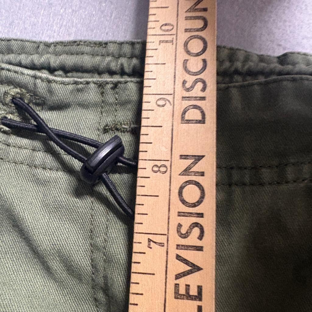 Brandy Melville J Galt Cargo Pants Womens Olive Green Wide Leg Drawstring