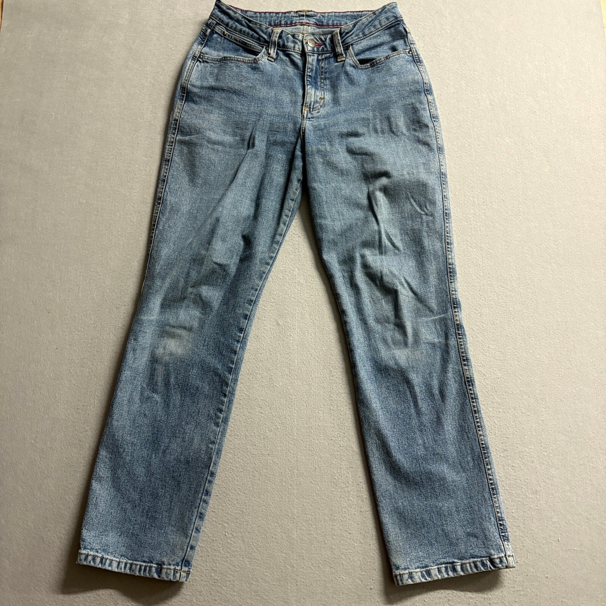 Wrangler High Rise Straight Leg Denim Jeans Womens Blue Size 27x28 Vintage Style