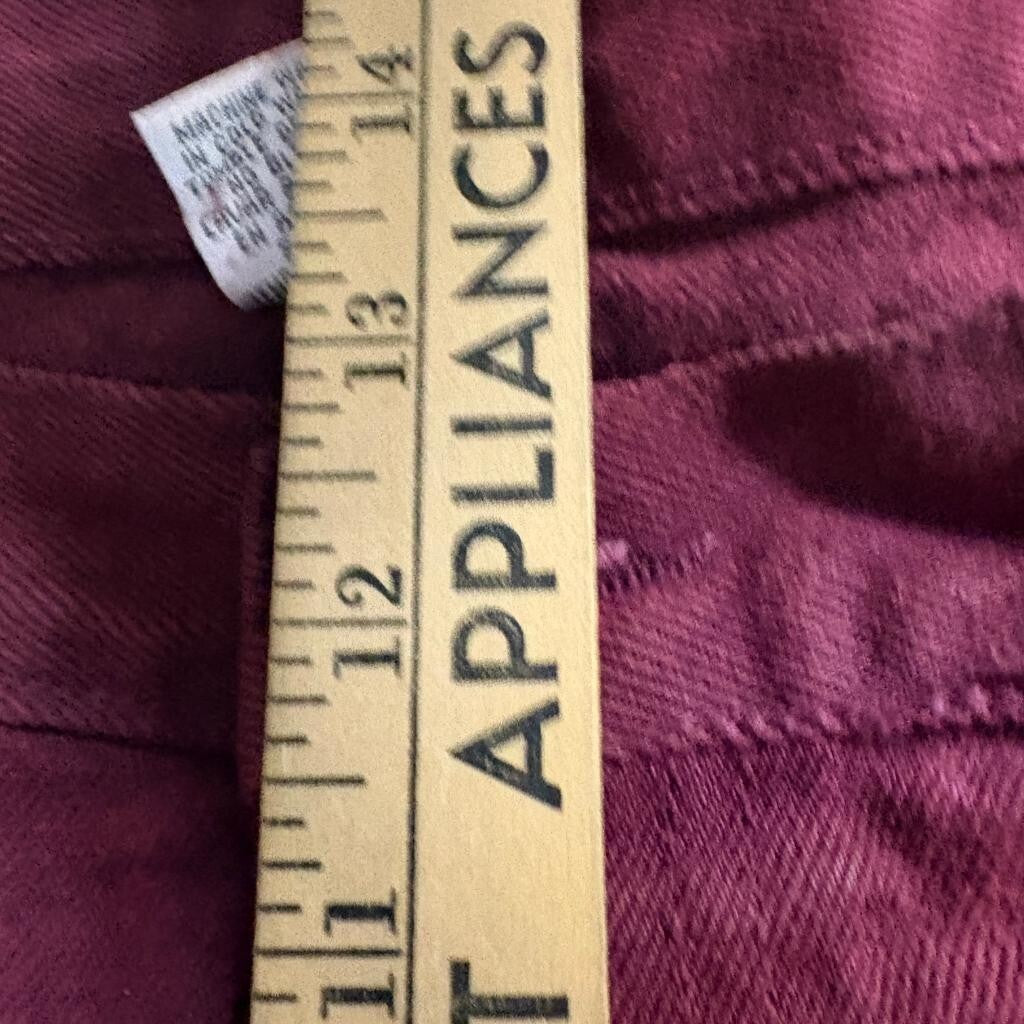 Vintage Rodin Jeans Womens 38 Burgundy Red Denim High Rise Straight Leg Made USA